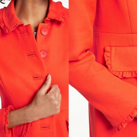 Boden Lena Coat in Red Pop Size 6 (EUC) - Picture 11 of 11